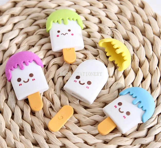 Borracha fofa em formato de sorvete